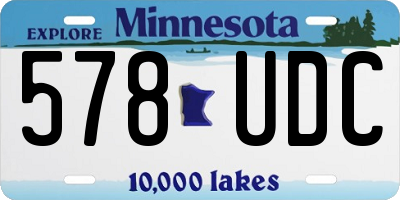 MN license plate 578UDC