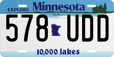 MN license plate 578UDD