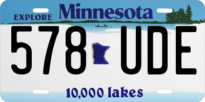 MN license plate 578UDE
