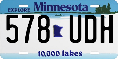 MN license plate 578UDH