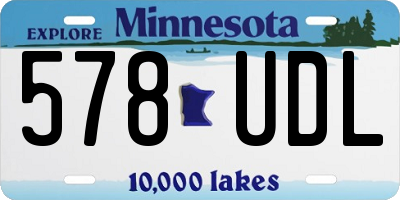 MN license plate 578UDL