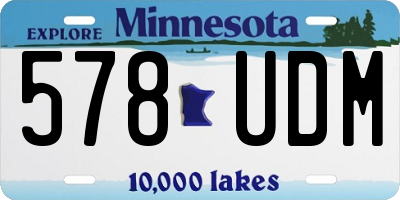 MN license plate 578UDM