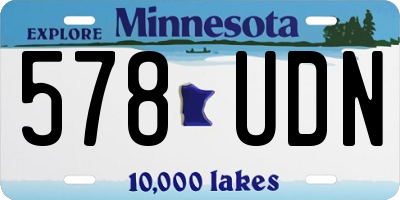 MN license plate 578UDN