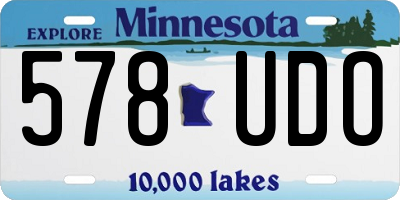 MN license plate 578UDO