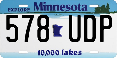 MN license plate 578UDP