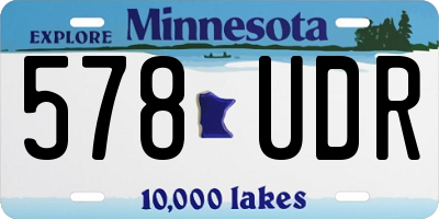 MN license plate 578UDR