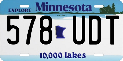 MN license plate 578UDT