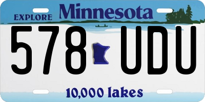 MN license plate 578UDU