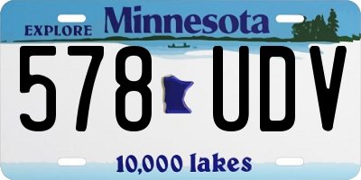 MN license plate 578UDV