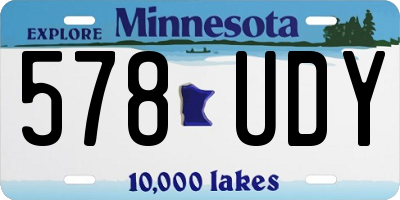 MN license plate 578UDY