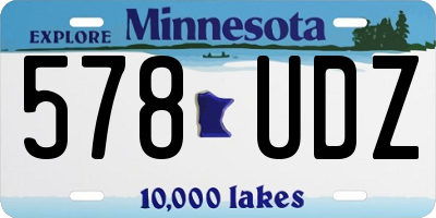 MN license plate 578UDZ