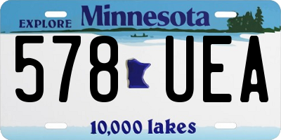 MN license plate 578UEA