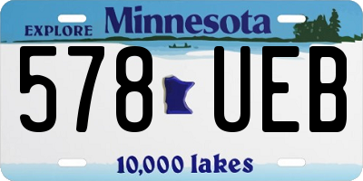 MN license plate 578UEB