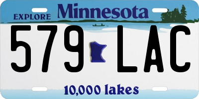 MN license plate 579LAC