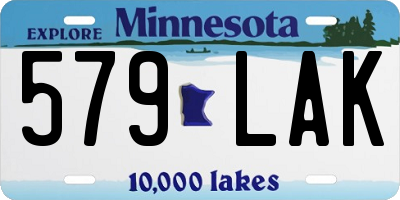MN license plate 579LAK