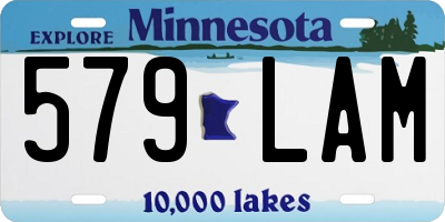 MN license plate 579LAM