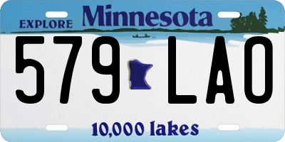 MN license plate 579LAO
