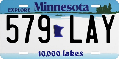 MN license plate 579LAY