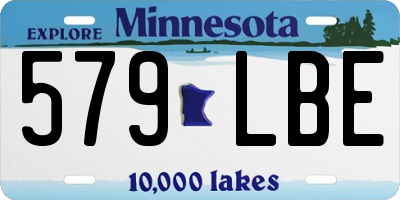 MN license plate 579LBE