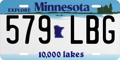 MN license plate 579LBG