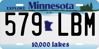 MN license plate 579LBM