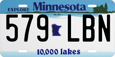 MN license plate 579LBN