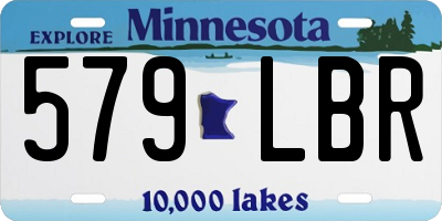 MN license plate 579LBR