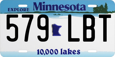MN license plate 579LBT