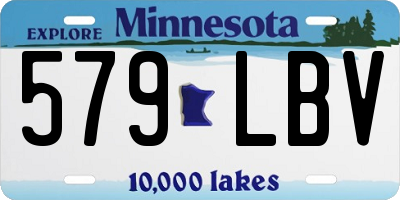 MN license plate 579LBV