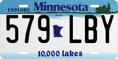 MN license plate 579LBY