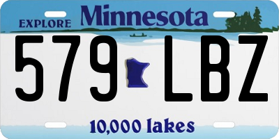 MN license plate 579LBZ