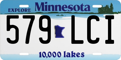 MN license plate 579LCI