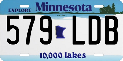 MN license plate 579LDB