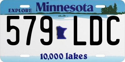 MN license plate 579LDC