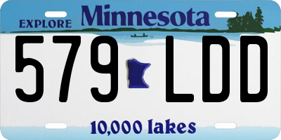 MN license plate 579LDD