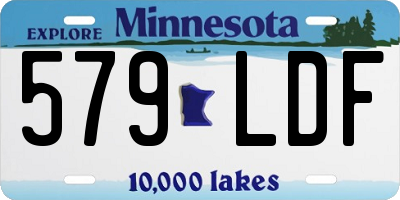 MN license plate 579LDF