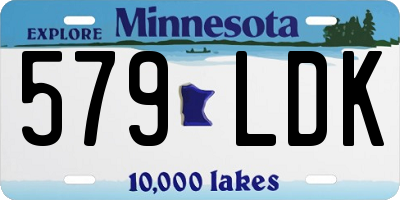 MN license plate 579LDK