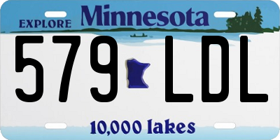 MN license plate 579LDL