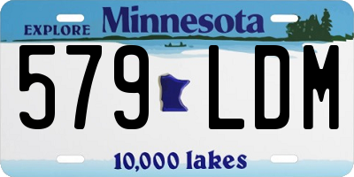 MN license plate 579LDM