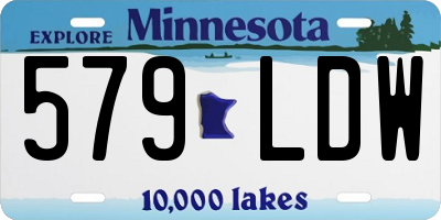 MN license plate 579LDW