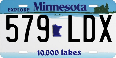 MN license plate 579LDX