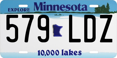 MN license plate 579LDZ