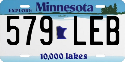 MN license plate 579LEB