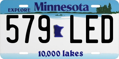 MN license plate 579LED
