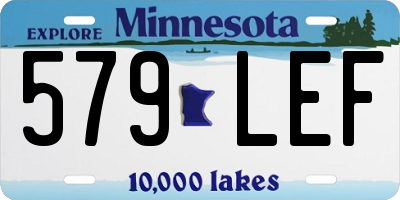 MN license plate 579LEF