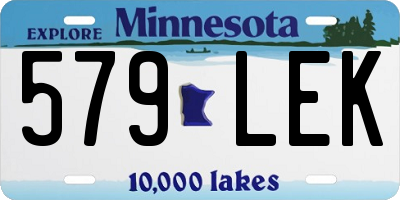 MN license plate 579LEK