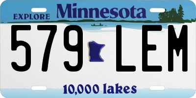 MN license plate 579LEM