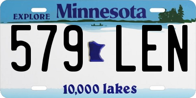 MN license plate 579LEN