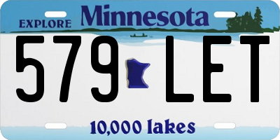 MN license plate 579LET