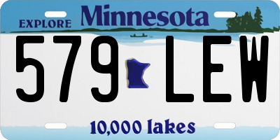 MN license plate 579LEW